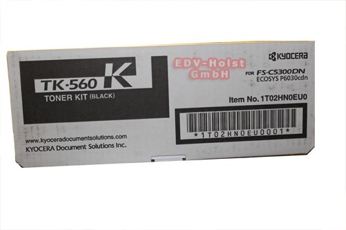 Kyocera TK-560K ohne Resttonerbehälter, Toner, ca. 12.000 Seiten, black