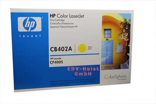 HP CB402A, Toner, ca. 7.500 Seiten, yellow