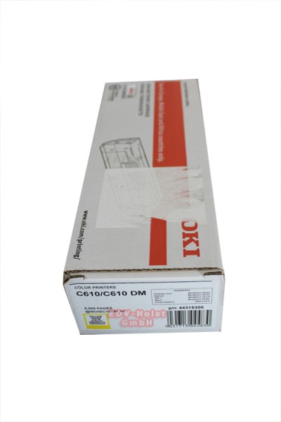 OKI C610, Toner, ca. 6.000 Seiten, yellow