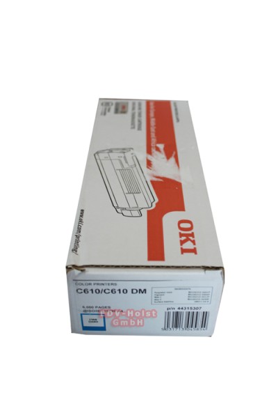 OKI C610, Toner, ca. 6.000 Seiten, cyan