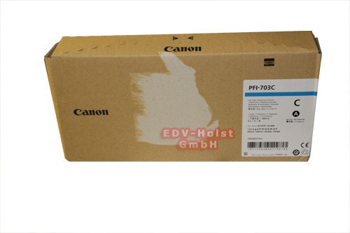 Canon PFI-703 C Tinte, 700 ml, cyan, MHD 12/21
