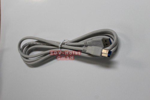 USB 3.0 Gerätekabel, Typ A zu Typ B,grau, gebraucht